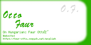 otto faur business card